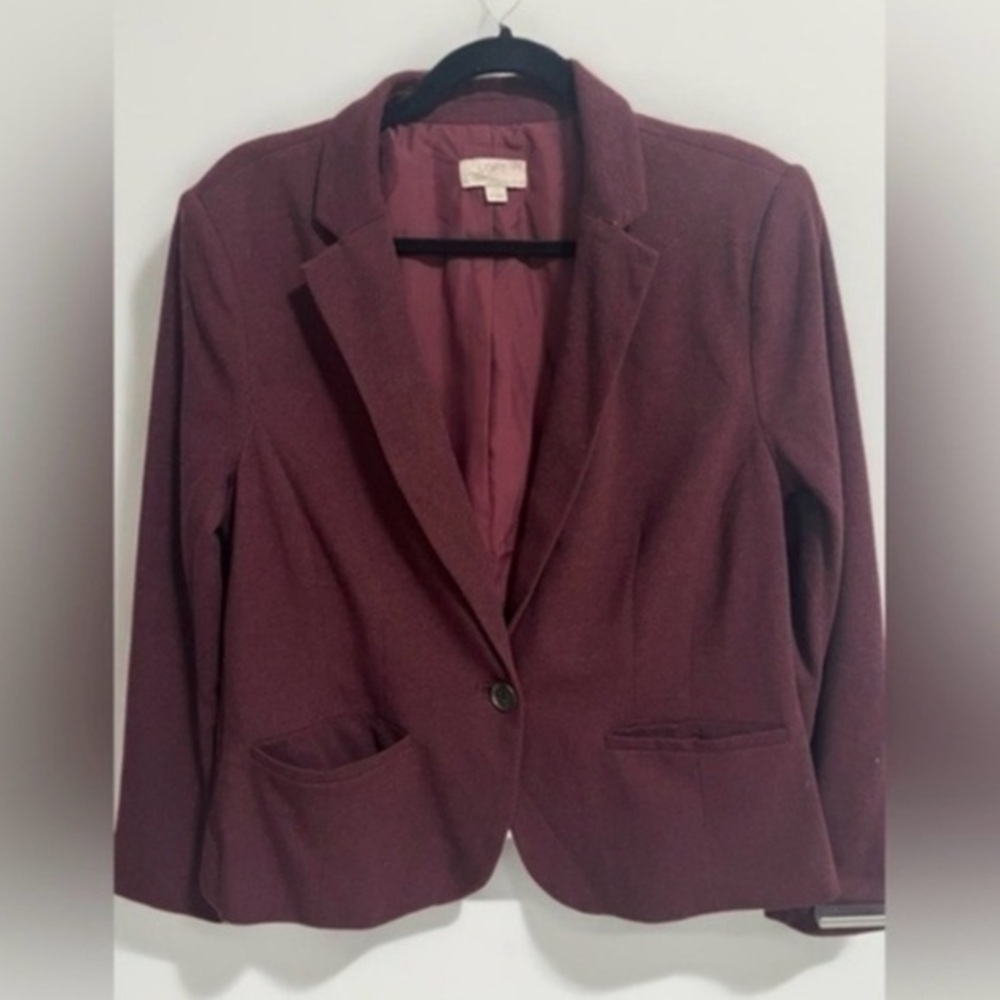 Loft Rich Maroon Blazer